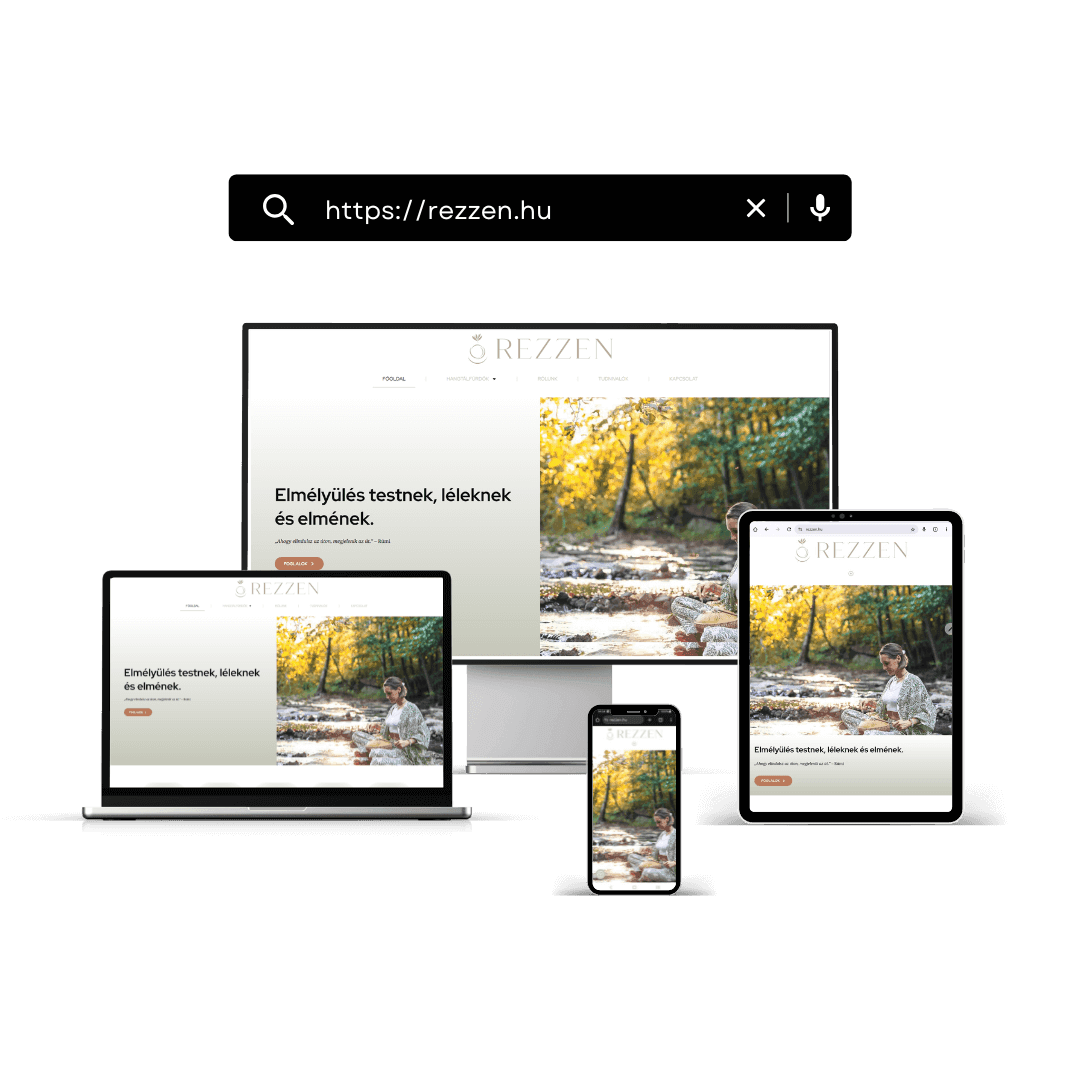 Bizzi Design - WordPress honlap - üzleti - vállalkozói - időpontfoglaló - eseményfoglaló - rezzen.hu - hangtálfürdő - Pécs